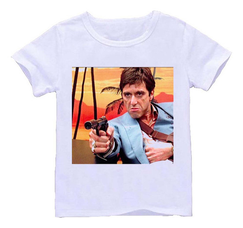 Remera Blanca Adultos Scarface Tony Montana R8