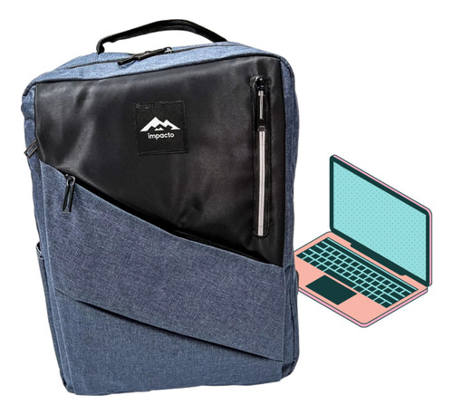 Mochila Porta Notebook Unisex Escolar - Impacto