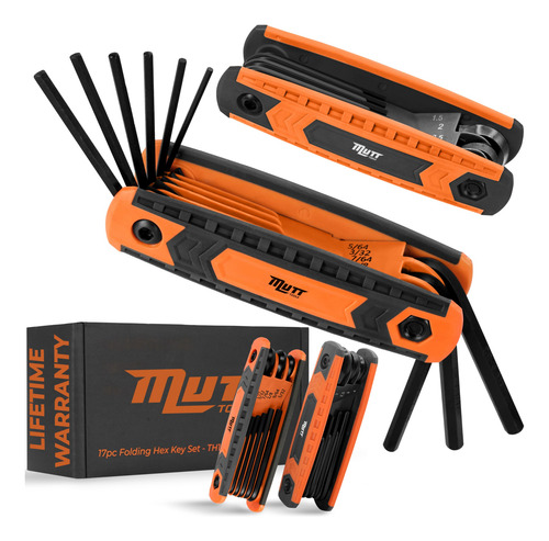 Juego De Llaves Allen Mutt Tools 17 Piezas Métricas Y Sae