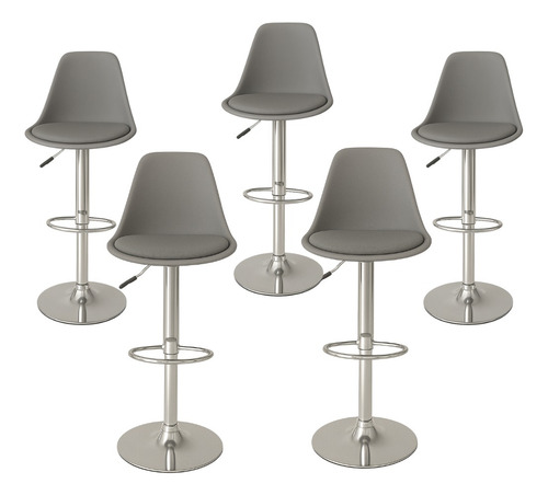 Banco Alto Eames 5 Kit Para Barra De Bar Y Cocina Moderno