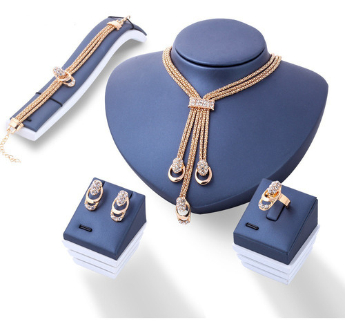 Conjunto De Joias De Cristal De Quatro Peças