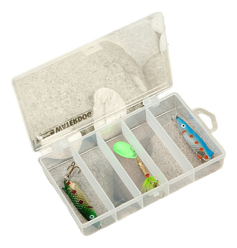 Caja Plastica Pesca 5 Divisiones Waterdog Fly Señuelos Mosca