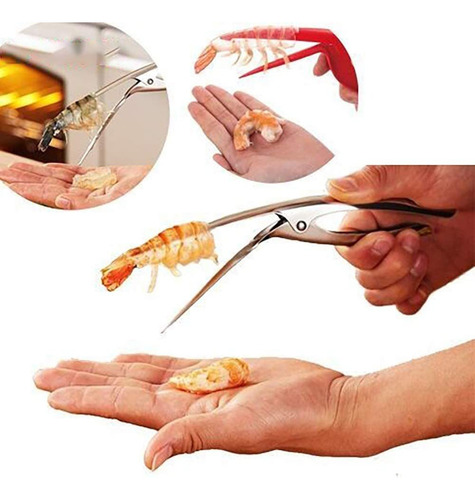 4pcs Pelado Camarones Herramienta Para Desvenar Camarones