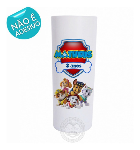Imagem 5 de 5 de 30 Copo Long Drink Personalizado Patrulha Canina