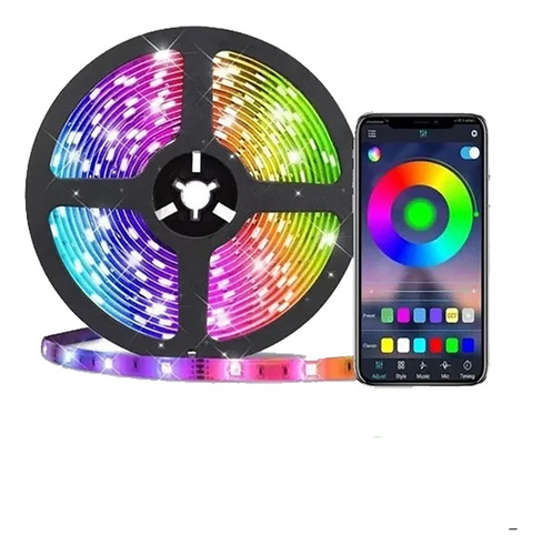 Cinta Tira Led Rgb Bluetooth 5mts 5050 