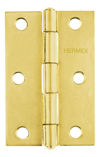 Caja 20 Bisagra Rectangular 1  Acero Latonado Hermex 43192