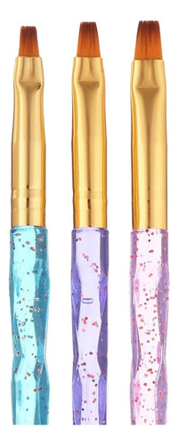 3 Unids / Set Gel Pinceles Pinceles De Pintura Polaco Para