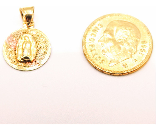 Medalla Virgen De Guadalupe En Oro Solido 10 Kilates Mod 97