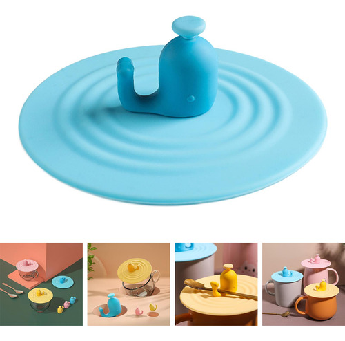4 Tapa De Silicona Para Taza, Cubierta De Silicona Para Azul