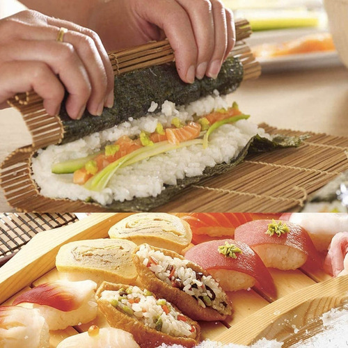 Hacer Sushi Maker Tapete Makisu Cortina Palillos Japoneses