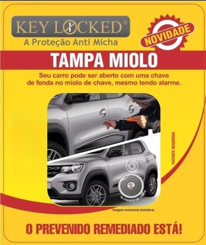 Tampa Anti Micha Miolo Fechadura Renault Kwid Keylocked 1 Un