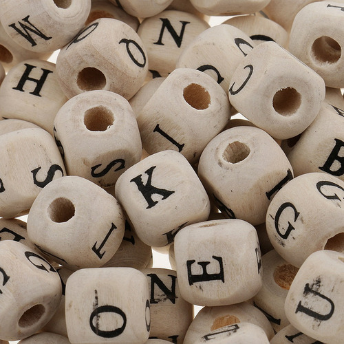 2025 200 Piezas De Cuentas De Cubo De Letras Del Alfabeto