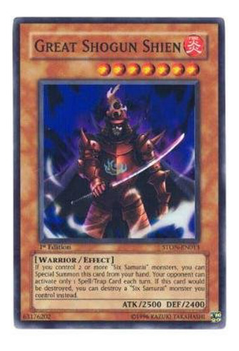 Yu-gi-oh! Carta: Gran Shogun Shien - Rara Super