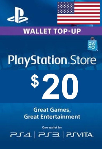 Tarjeta Playstation Psn Card $20 Usa - Entrega Inmediata