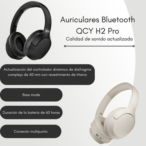 Qcy Auriculares Supraaurales Gamer Qcy H2 Pro Bluetooth 5.3