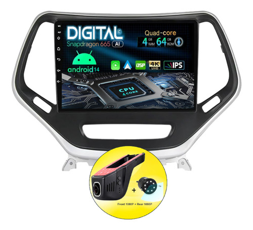 Radio Pantalla Android Jeep Cherokee 2018/23