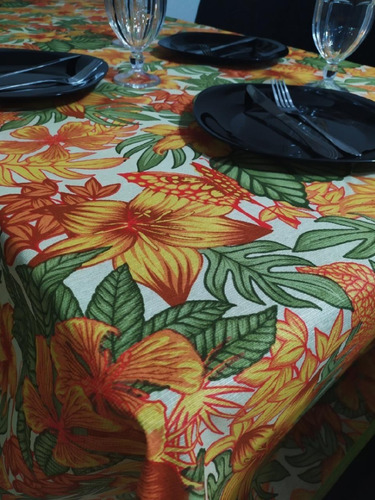 Imagem 4 de 4 de Toalha Para Mesa 6 Lugares Retangular 2,20m X 1,50m Estampas