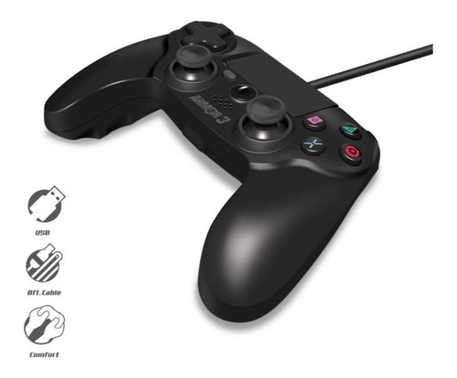 Imagen 3 de 4 de Controlador Con Cable Hyperkin Armor3 Negro - Play Station 4
