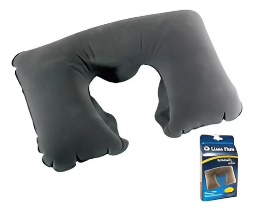 Almohada Inflable Linea Plata Comodidad Viaje Anatomico