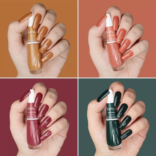 Kit Esmaltes Impala 36 Cores Sortidas 50 Lixas Mini Manicure