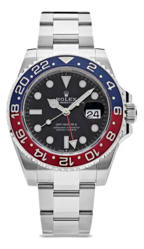 Reloj Automático Pepsi Gmt Plateado Plateado Negro