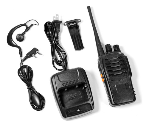 Walkie-talkie SIXSPACE BF888S y frecuencia UHF - negro 100V/240V