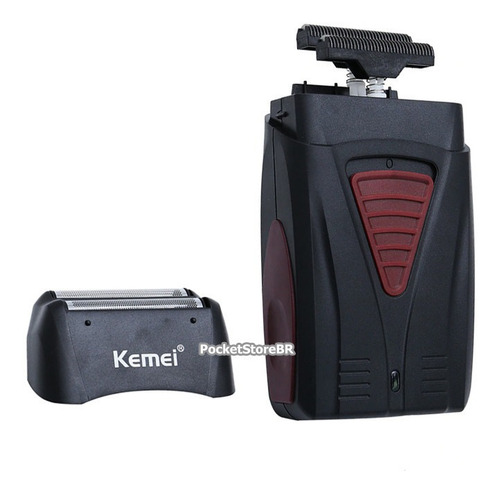 Máquina Shaver Kemei Barbeador Sem Fio 2 Lâminas Km-l3381