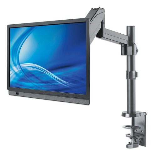 Soporte De Monitor Universal Con Brazo Articulado Y Pistón A Gas Manhattan 461580 - Soporta Pantallas De 17 A 32 Y Hasta 8 Kg.