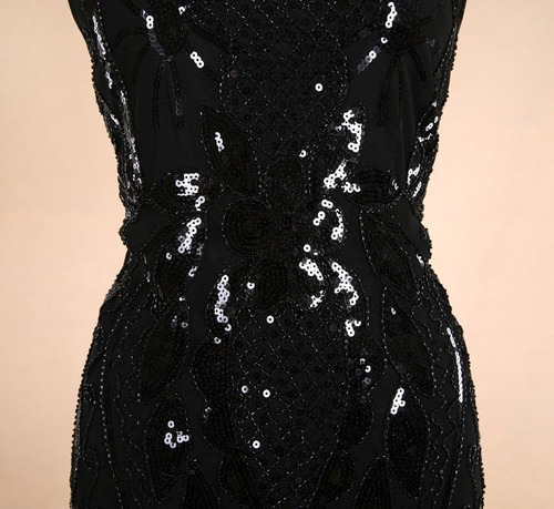 Vestido De Fiesta Negro Con Lentejuelas Talla M En Stock