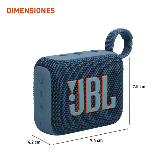Bocina Jbl Go 4 Azul Portátil Resistente Al Agua Bluetooth