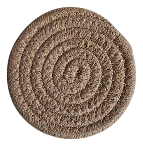 6 Mantel Individual Trenzado De Cuerda De Algodón, 11cm