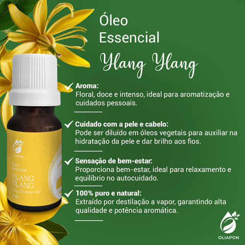 Kit 2 Óleo Gerânio E Ylang Ylang 100% Puro Oliapon