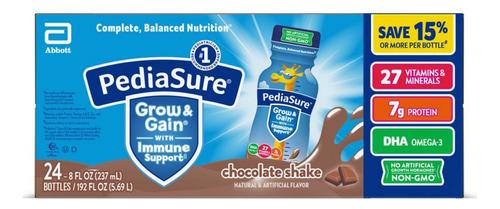 Pediasure Sabor Chocolate 24 Botes De 237ml C/u Americano