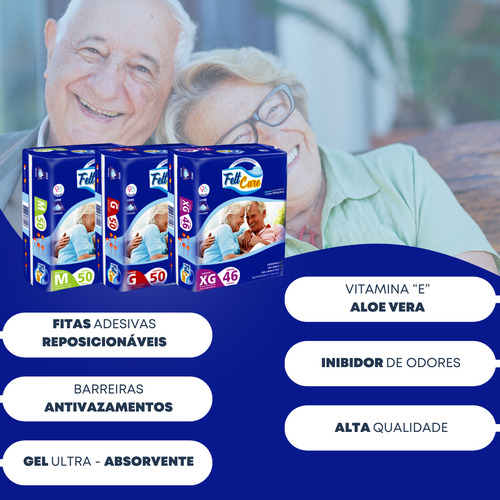 Fralda Geriátrica Adulto Eg Felt Care Com 46 Unidades Tamanho Extra Grande