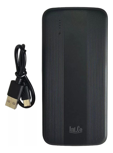 Cargador Portatil Power Bank 10000mah Carga Rápida 2 Usb 5v Color Negro