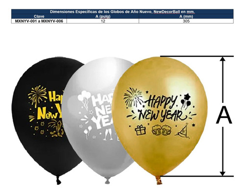 Decoración Con Globos Brillantes, Mxnyv-002, 2 Kits, 10 Glob Color Multicolor NewDecorBall