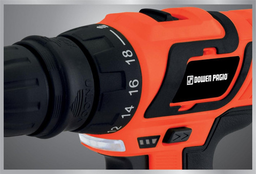 Taladro Atornillador Bateria 10 Mm 12v Dowen Pagio 9992981 Color Naranja Frecuencia 50/60