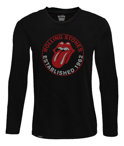 Camiseta Manga Larga Rolling Stones Rock Metal Lbo2