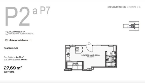 Imagen 7 de 10 de Barrancas De Belgrano - Excelente Suite Con Balcón - Ideal Renta Temporaria!