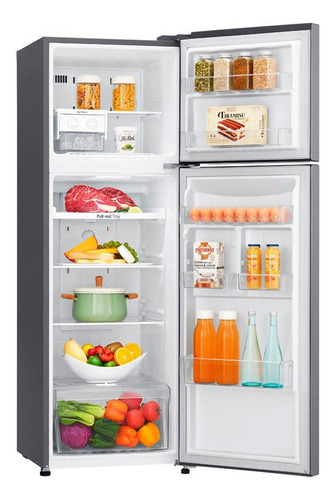 Heladera inverter auto defrost LG Top Freezer GT29WPPDC platinum silver con freezer 254L 127V