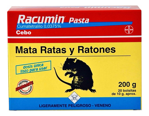 Racumin Pasta Mata Ratas Y Ratones 200gr