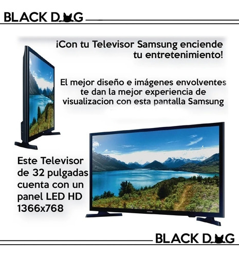 Imagen 4 de 5 de Smart Tv Led Samsung 32 Netflix Wi Fi + Soporte