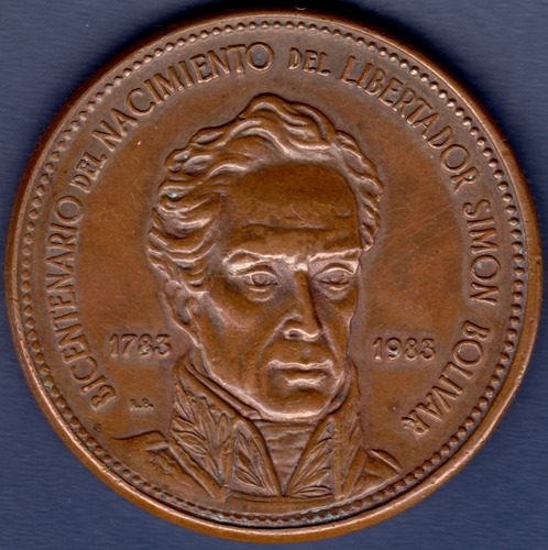 Medalla Bicentenario Natalicio Bolívar Homenaje De La Patria (Usado)