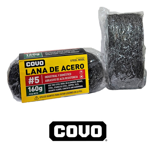 Lana De Acero #5 160 Gramos Covo Pack 2 Unidades