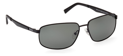 Lentes De Sol Verde Polarizados Timberland Tb930002r Color Negro Varilla Negro Armazón Negro