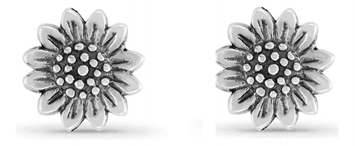 Boma Jewelry Aretes De Plata Esterlina Con Forma De Girasol