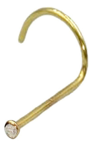 Piercing Nariz Nostril Pedrinha Ponto De Luz Zirconia 2mm Ouro 18k Original Certificado