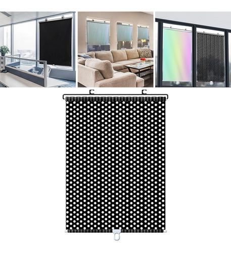 Cortinas De Enrolar Para Banheiro Com De 58x125cm Pretos