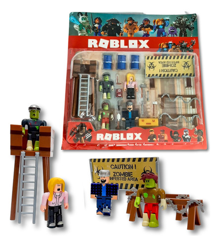 Kit Roblox Bonecos Zumbi Attack Aventura Brinquedos Diversão