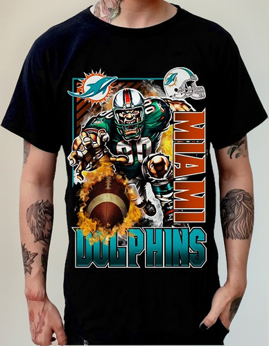 Playera Nfl Miami Dolphins Football Americano